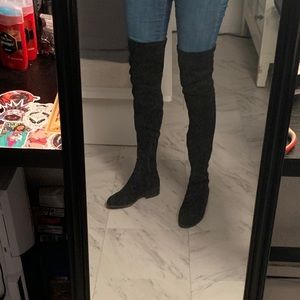 Black knee high boots